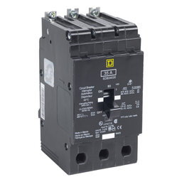 EDB34040CA – Mini circuit breaker, E-Frame, 40A, 3 pole, 480Y/277VAC, 25kA max, bolt on, 50 degrees C