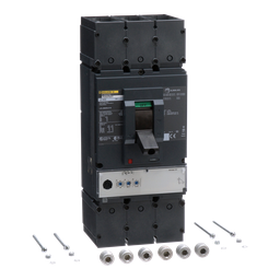 LDL36600U31X – Circuit breaker, PowerPacT L, 600A, 3 pole, 600VAC, 14kA, lugs, MicroLogic 3.3, 80%