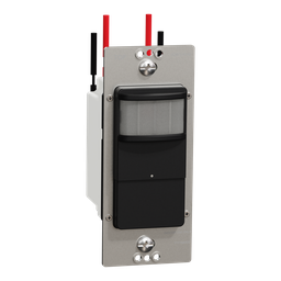 SQR73101BK – Occupancy sensor, X Series, PIR, single pole, 1 way, black, matte finish