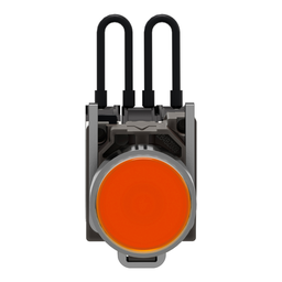 XB4BW25G5 – Push-to-test pilot light, Harmony XB4, metal, orange, universal LED, screw clamp terminals, 110…120V
