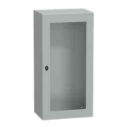 NSYS3D12640T – Wall mounted steel enclosure, PanelSeT S3D, transparent door, without mounting plate, 1200x600x400mm, IP66, IK08