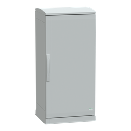 NSYPLAZT1054G – Floor standing polyester enclosure, Thalassa PLA, open bottom, ventilated canopy, 1000x500x420mm, IP44, IK10