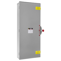 SQD DTU325R SAFETY SWITCH, DOUBLE THROW, NON FUSIBLE, 400A, 240 VAC/250 VDC, 3 POLES, 125 HP, NEMA 3R