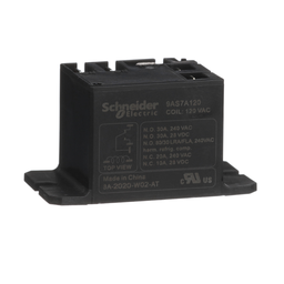 9AS7A120 – Power Relays, Harmony 9A, SPDT, 30A, flanged panel mount, sealed, 120V AC
