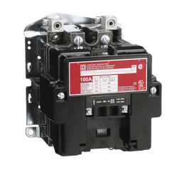8903SQO1V02 – Contactor, Type S, multipole lighting, electrically held, 100A, 2 pole, open, 120/100VAC 60/50Hz coil