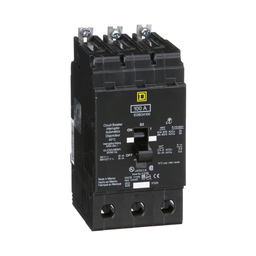 EGB34100 – Mini circuit breaker, E-Frame, 100A, 3 pole, 480Y/277VAC, 65kA max, bolt on