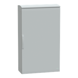 NSYPLAT1273G – Floor standing polyester enclosure, Thalassa PLA, plain door, ventilated canopy, 1250x750x320mm, IP44, IK10