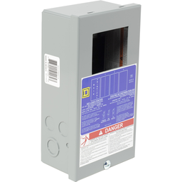 QO35FM30TTS – Load center, QO, 1 phase, 3 spaces, 5 circuits, 30A main breaker, NEMA1, gnd bar, surface cover, trailer use