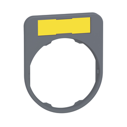 ZBYF4101C0 – legend holder 40 x 50 mm for flush mounted heads w/ leg for engr. cp grey