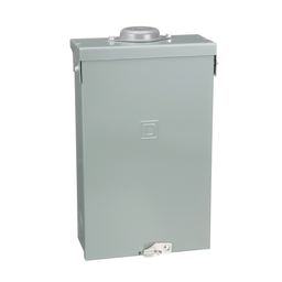 HOM48L125GRB – Load center, Homeline, 1 phase, 4 spaces, 8 circuits, 125A fixed main lugs, NEMA3R, gnd bar