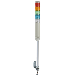 XVC4B55S – Complete pre wired monolithic tower light, Harmony XVC, plastic, red orange green blue clear,40mm, tube mounting, steady or flashing, buzzer,24V AC DC
