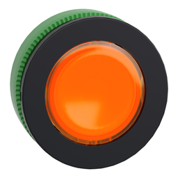 ZB5FV053 – Head for pilot light, Harmony XB5, antimicrobial, plastic, orange, 30mm, universal LED, plain lens