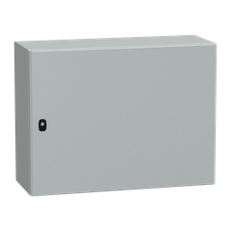 NSYS3D6830P – Wall mounted steel enclosure, PanelSeT S3D, plain door, with mounting plate, 600x800x300mm, IP66, IK10