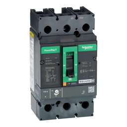 JDL26175 – Circuit breaker, PowerPacT J, 175A, 2 pole, 600VAC, 14kA, lugs, thermal magnetic, 80%