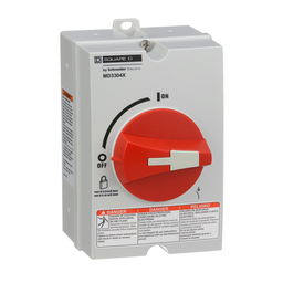 MD3304X – Motor disconnect switch, 3P, 30A, NEMA 1, 3, 3R, 4, 4X and 12 enclosure