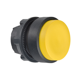 ZB5AL5 – Head for non illuminated push button, Harmony XB5, yellow projecting, 22mm, spring return, unmarked