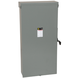D226NR – Safety switch, general duty, fusible, 600A, 2 pole, 240VAC, NEMA 3R, neutral factory installed