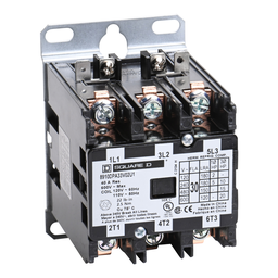 8910DPA33V02U1 – Contactor, Definite Purpose, 30A, 3 pole, 20HP at 575VAC, 3 phase, 110/120VAC 50/60Hz coil, open, UL Listed