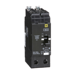 EJB24100 – Mini circuit breaker, E-Frame, 100A, 2 pole, 480Y/277VAC, 100kA max, bolt on
