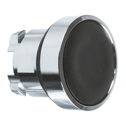 ZB4BH02 – Head for non illuminated push button, Harmony XB4, metal, black, flush, 22mm, push push, unmarked