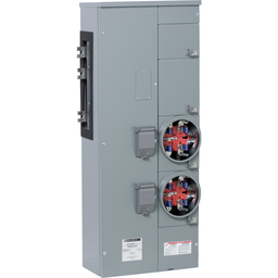 EZMH112225CUX – Branch unit, EZ Meter-Pak, 225A, 2 x 5 jaw sockets, 120/240VAC, horn bypass, ringless, 1200A Cu busbar
