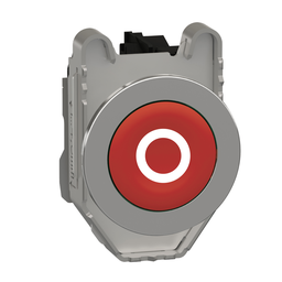 XB4FA4322 – Push button, Harmony XB4, flush mounted red flush caps pushbutton white marked “O” 1NC screw clamp