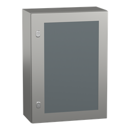 NSYS3X7525T – Wall mounted enclosure, PanelSeT S3X, stainless steel 304L, glazed door, 700x500x250mm, IP66