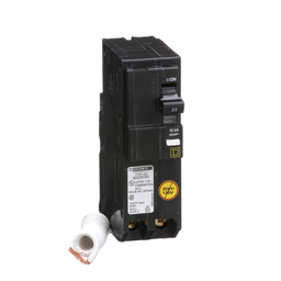 QO220CAFI – Mini circuit breaker, QO, 20A, 2 pole, 120/240VAC, 10kA, plug in, combo ARC fault, pigtail