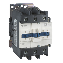 LC1D80U7M – IEC contactor, TeSys Deca, nonreversing, 80A, 60HP at 480VAC, up to 100kA SCCR, 3 phase, 3 NO, 240VAC 50/60Hz coil, w/o cover