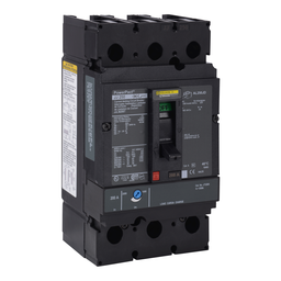 JJL36250T – Circuit breaker, PowerPacT J, 250A, 3 pole, 600VAC, 25kA, lugs, thermal magnetic, 80%, interchangeable trip units
