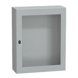 NSYS3D10830T – Wall mounted steel enclosure, PanelSeT S3D, transparent door, without mounting plate, 1000x800x300mm, IP66, IK08