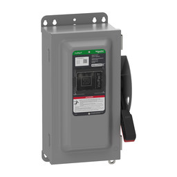 VHU362AWKGL – Safety switch, VisiPacT, heavy duty, unfused, viewing window, NEMA 12, 600V, 60A, 3 pole, ground lugs