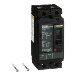 HDL26040 – Circuit breaker, PowerPacT H, 40A, 2 pole, 600VAC, 14kA, lugs, thermal magnetic, 80%