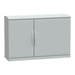 NSYPLAZT7124G – Floor standing polyester enclosure, Thalassa PLA, open bottom, ventilated canopy, 750x1250x420mm, IP44, IK10