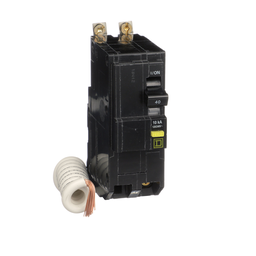 QOB240GFI – Mini circuit breaker, QO, 40A, 2 pole, 120/240VAC, 10kA, bolt on, 6mA grd fault A, pigtail