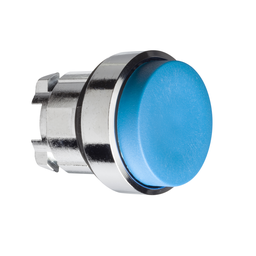 ZB4BL6 – Head for non illuminated push button, Harmony XB4, blue projecting pushbutton Ø22 mm spring return unmarked
