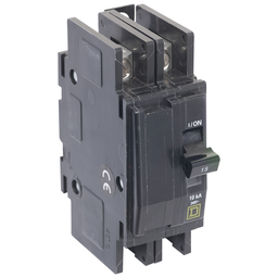 QOU210B – Mini circuit breaker, QOU, 10A, 2 pole, 120/240 VAC, 10kA, bulk pack