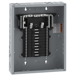 QO120L125PG – Load center, QO, 1 phase, 20 spaces, 24 circuits, 125A convertible main lugs, PoN, NEMA1, gnd bar