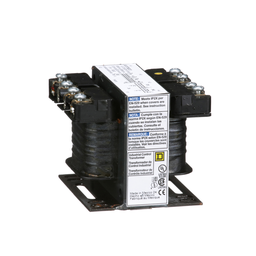9070T50D23 – Transformer, Type T, industrial control, 50VA, 1 phase, 120x240V primary, 24V secondary, 55C rise