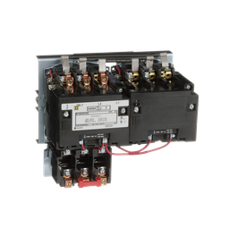 8736SDO2V02S – NEMA starter, Type S, reversing, horizontal, Size 2, 45A, 25HP at 575VAC, 5kA SSCR, 3 phase, 3 pole, melting alloy overload, 120VAC coil, open
