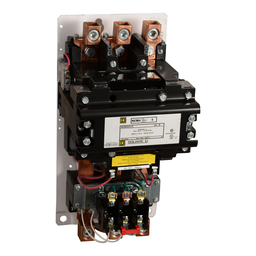 8536SGO1V02S – NEMA motor starter, Type S, nonreversing, Size 5, 270A, 200HP at 460VAC, 10kA SSCR, 3 phase, 3 pole, melting alloy, 120VAC coil, open