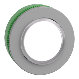 ZB5FH13C0 – Head for illuminated push button, Harmony XB5, grey bezel, white projecting, 30mm, universal LED, push-push, unmarked
