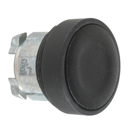 ZB4BA27 – Head for non illuminated push button, Harmony XB4, black, flush, pushbutton 22mm, spring return, unmarked