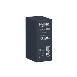 RSB1A160BD – interface plug in relay, Harmony Electromechanical Relays, 16A, 1CO, 24V DC
