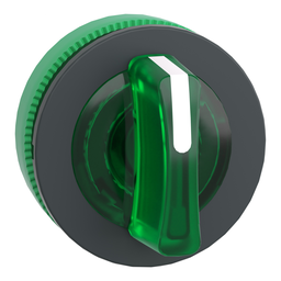 ZB5FK1533 – Head for illuminated selector switch, Harmony XB5, plastic, green handle, universal LED, 3 positions, to center