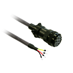VW3M5D2AR50 – power cable 5m shielded 4x 1,3mm², BCH2 MIL connector