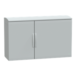 NSYPLAT7124G – Floor standing polyester enclosure, Thalassa PLA, plain door, ventilated canopy, 750x1250x420mm, IP44, IK10
