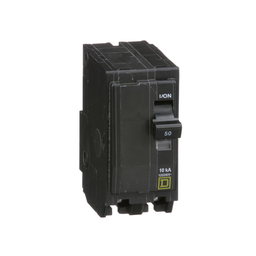 QO250 – Mini circuit breaker, QO, 50A, 2 pole, 120/240VAC, 10kA, plug in