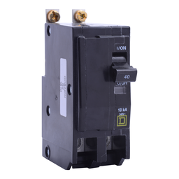 QOB240H – Mini circuit breaker, QO, 40A, 2 pole, 120/240VAC, 10kA, bolt on