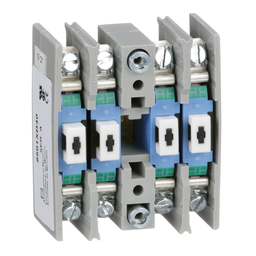 8501XB40 – Adder deck, Harmony 8501X, screw clamp terminals, 10A resistive at 600V AC, 4NO, 4 standard contact cartridges
